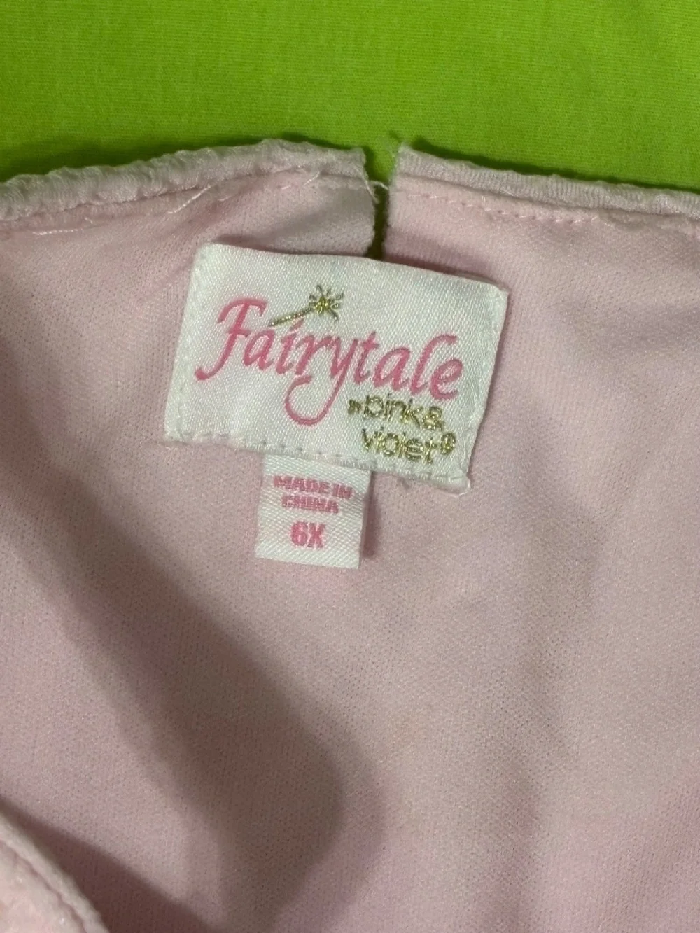 Fairytale by Pink & Violet Girls Dress Size 6X Pink Iridescent Princess